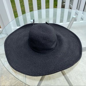 Large women sun hat black